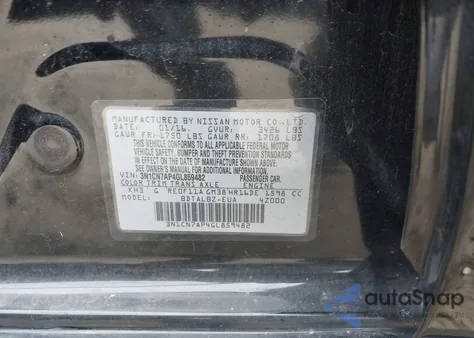 2016 Nissan Versa 1.6 Sv from USA, damaged, VIN 3N1CN7AP4GL859482